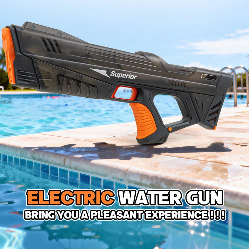 2026 Elektrische Wasserpistole – Automatisch, Große Reichweite, 42 Cm, Akku, Für Strand & Party (Rot) Outdoor Wasser Spielzeug Mit Motor