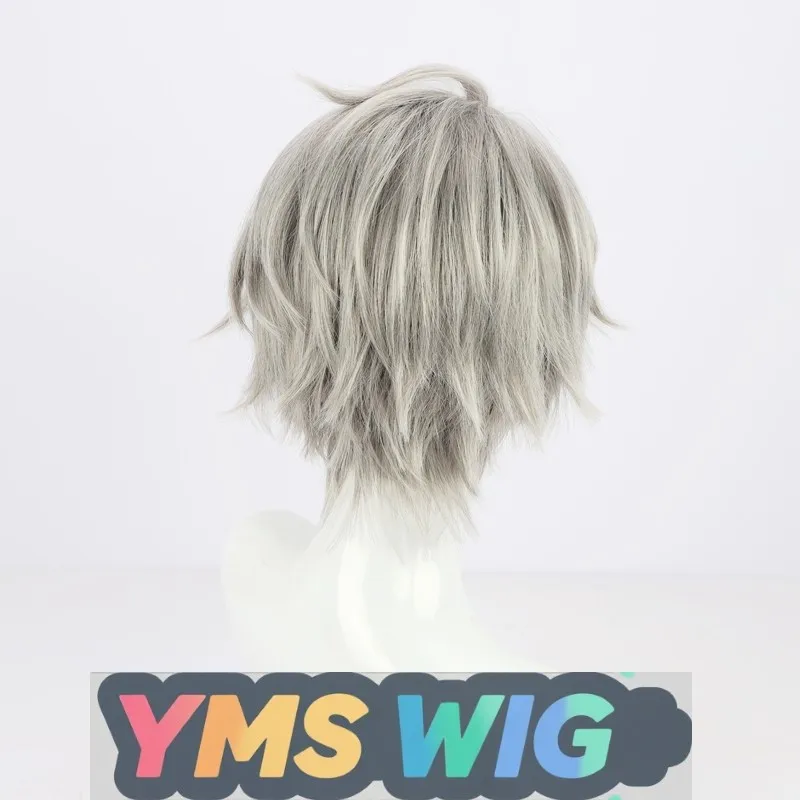 【YMS PRUIK】Rainbow Society Virtual Streamer VTuber Kafuta Haruka Cosplay Pruik Granny Grey Reverse Curl