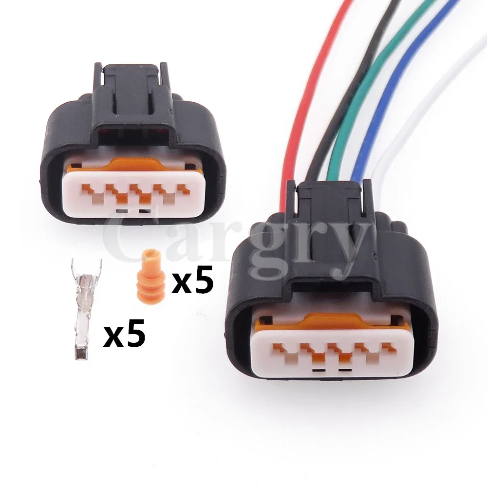 1 Juego 5P PK605-05027 PK601-05027 alternador automotriz conector impermeable montaje de CA toma de corriente automática para Mitsubishi