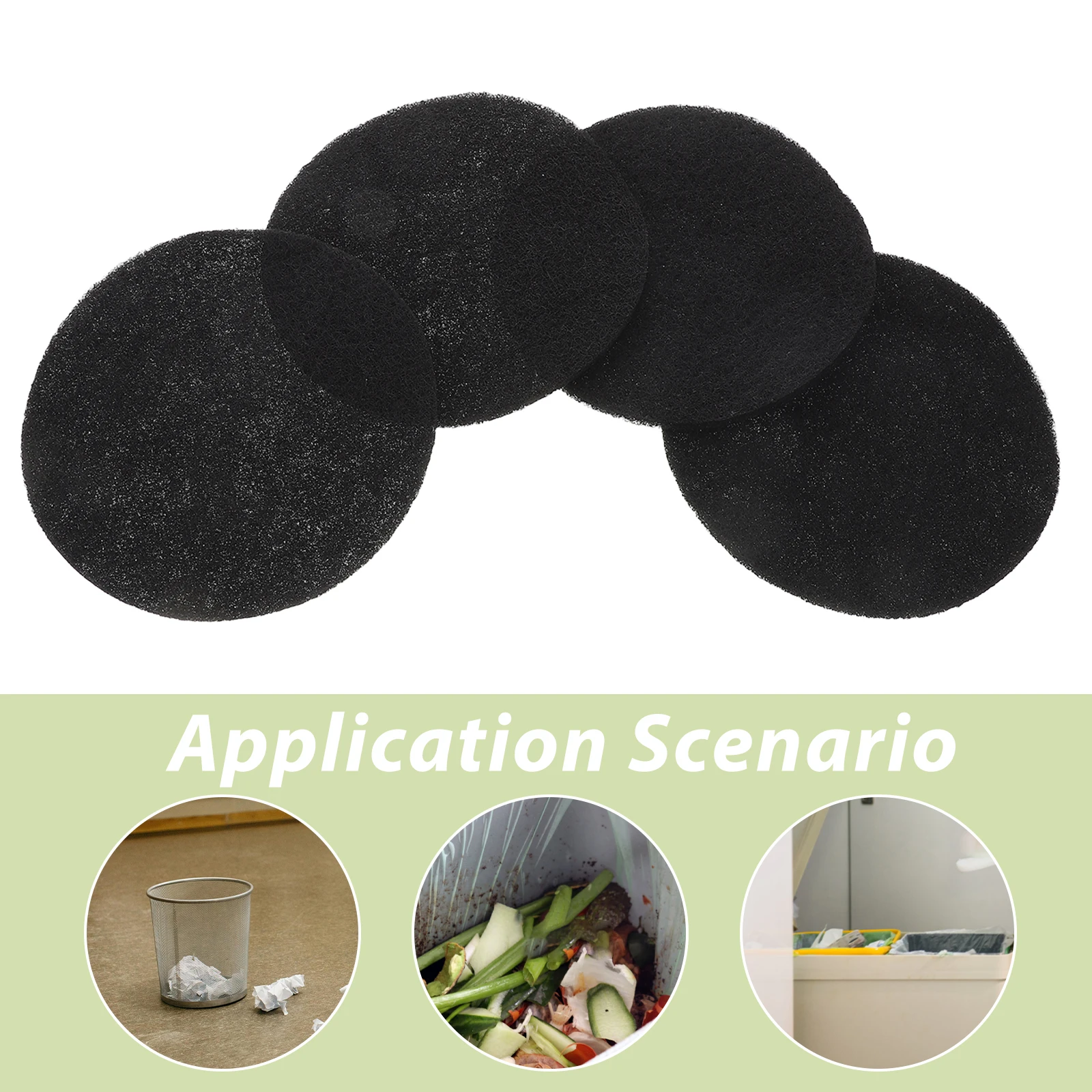 12 قطعة فلتر ألياف الكربون لصندوق السماد سلة النفايات المطبخ مزيل الروائح الكريهة قابل للغسل استبدال منصات الترشيح مجموعة