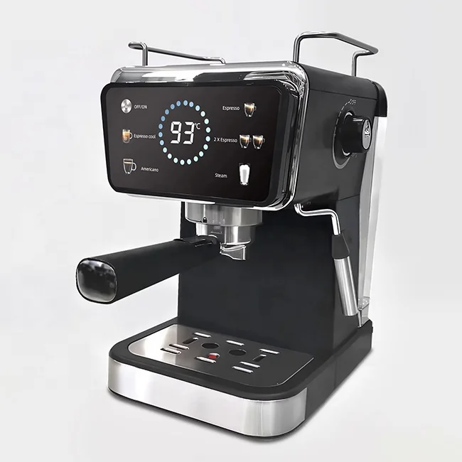 JH-C5282 Smart Semi-Automatic Espresso Coffee Machine 1.5 L Digital Mode Control Programmable Cold Hot Brew VDE Plug for Hotels