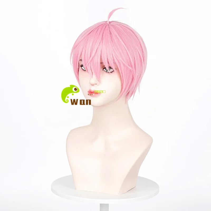 Link Click LI TIANXI LI TIANCHEN Cosplay Wig Pink Wig Heat Resistant Synthetic Hair Anime Costumes Wig  For Women Men + Wig Cap