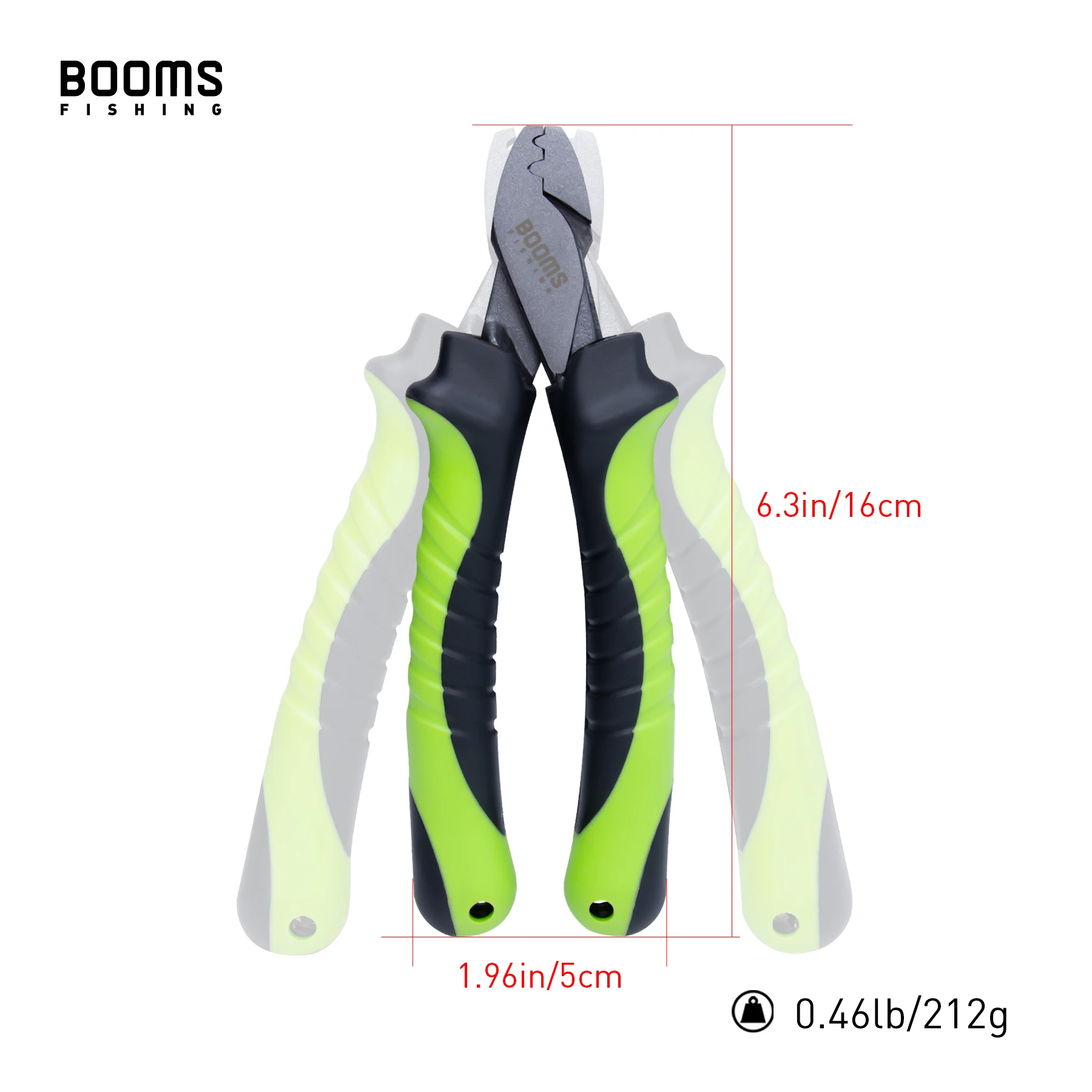 Booms Fishing CP2 Angel-Crimpzange für Einzelfass-Stecknusswerkzeuge, tragbar, leicht, rutschfester Griff mit Umhängeband – Detail 15