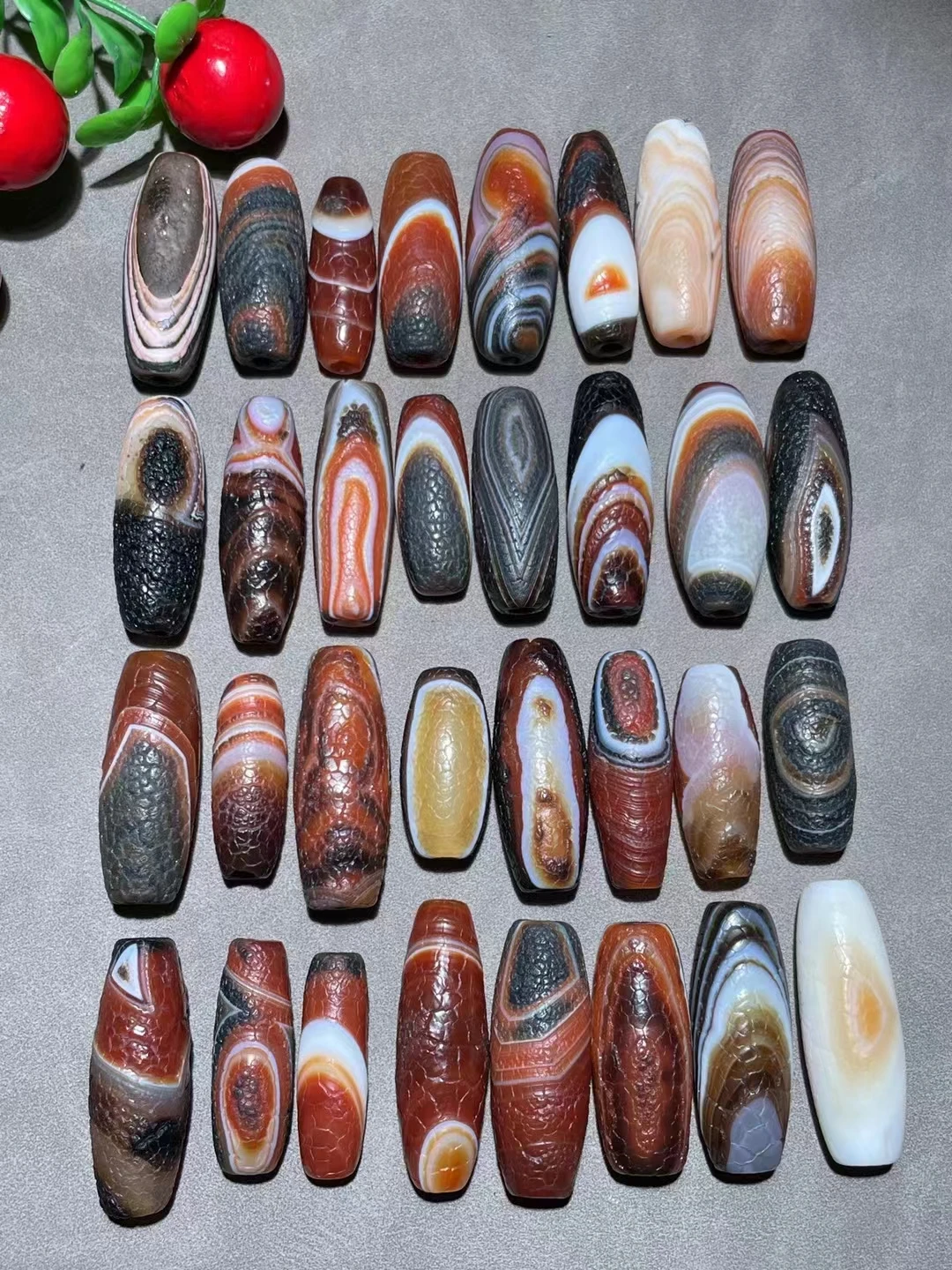 32pcs/lot Old Silk Wrapped Agate Dzi bead Amulet Fengshui DIY Wholoesales Beads For Men&Women's Jewelry