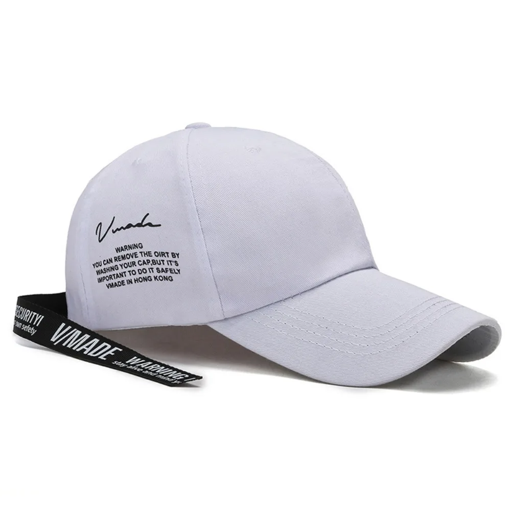 Versatile Adjustable Baseball Cap Cotton Casual Wear Punk Caps Classic Long Strip Hip Hop Hats Hip Hop Style
