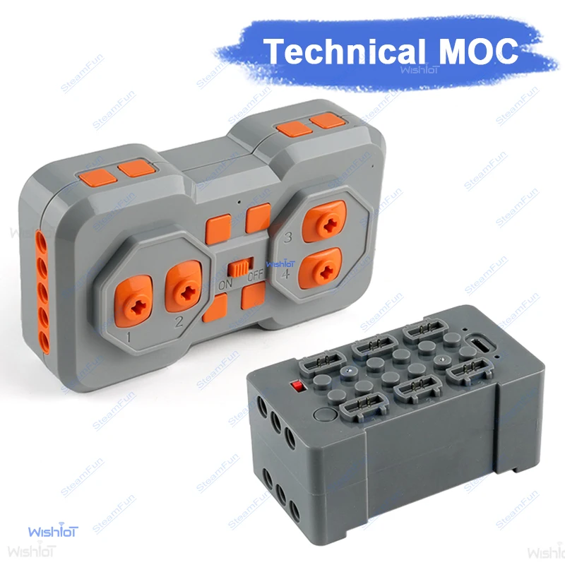 

Набор для сборки TF06 MOC с перезаряжаемым пультом управления, 6 выходов питания, поддержка программирования через приложение, функции Power Functions, детские игрушки, подарки