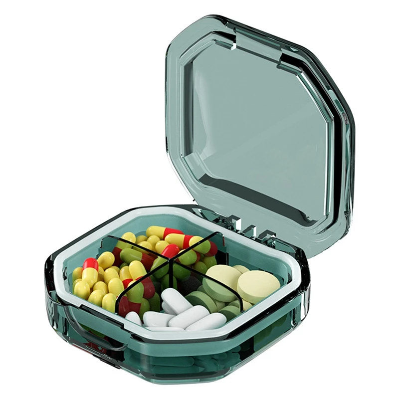 4/6 Compartments Travel Pill Organizer Moisture-Proof Pill Case Purse Daily Pill Box Portable Medicine Vitamin Holder Containers