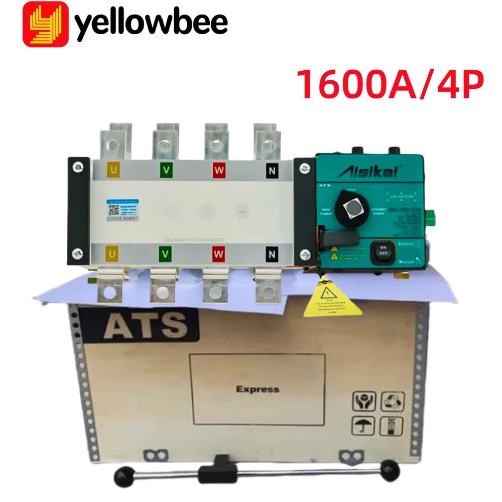 1600A Universal Aisikai ATS Diesel Generator Dual Power Automatic Transfer Switch 4P AMP Electric Generator Parts AC220V