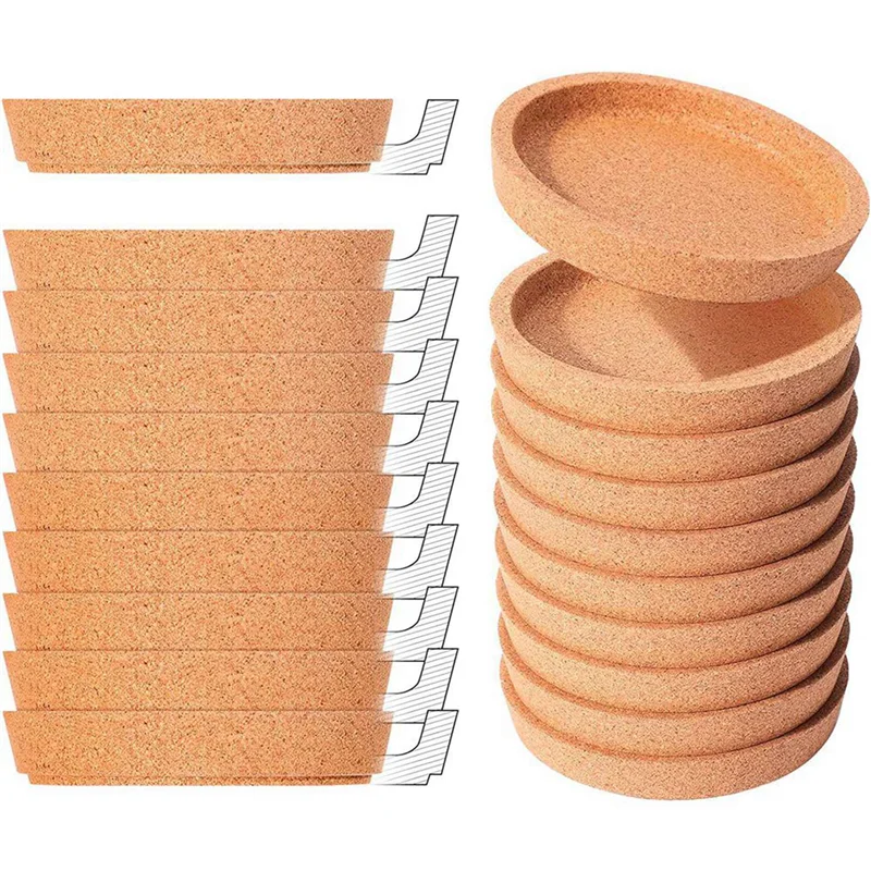 

ABBY-36 Cork Coasters Bulk 4 Inch Round Lip Cup Holder Leak Proof Cork Coasters For Drinks Reusable Absorbent Cup Coaster