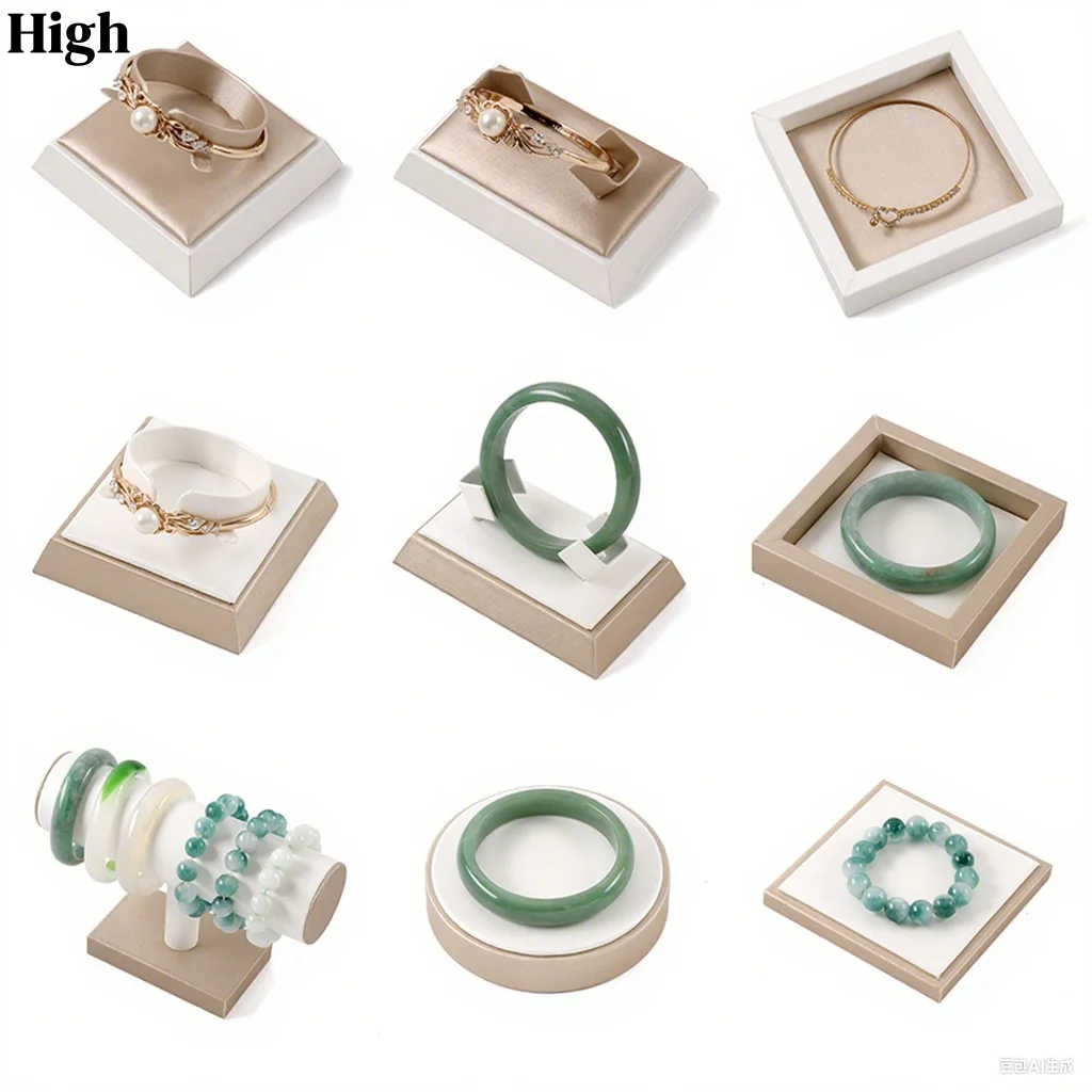 Jewellery Ring Earrings Pendant Necklace Watch Display Tray Case Stand Holder Organizer Jewelry Set Storage Shop Showcase