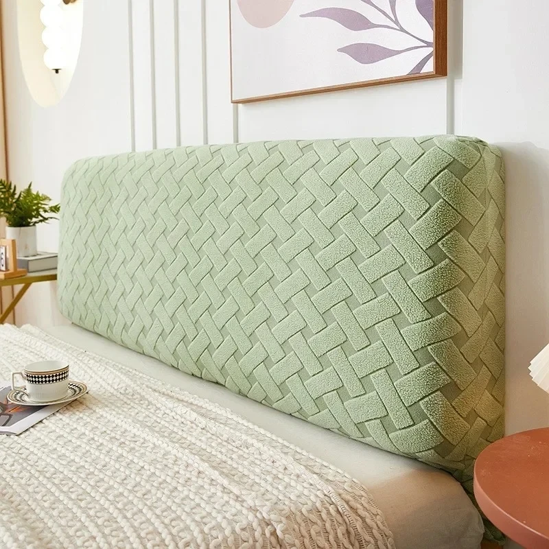 

Solid Flower Bedside Cover Elastic Universal Size Soft Headboard Cover Home Room Protection Bed Head Cover Washable Hotel Home