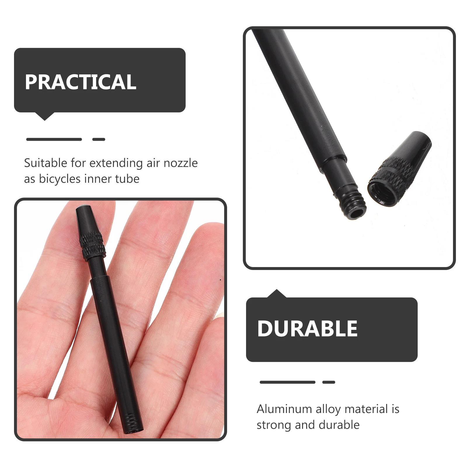 

Aluminum Alloy Bike Inner Tube Extend Nozzle Valve Stem Extender Lightweight Corrosion Resistant Durable Lengthen Air Mouth For