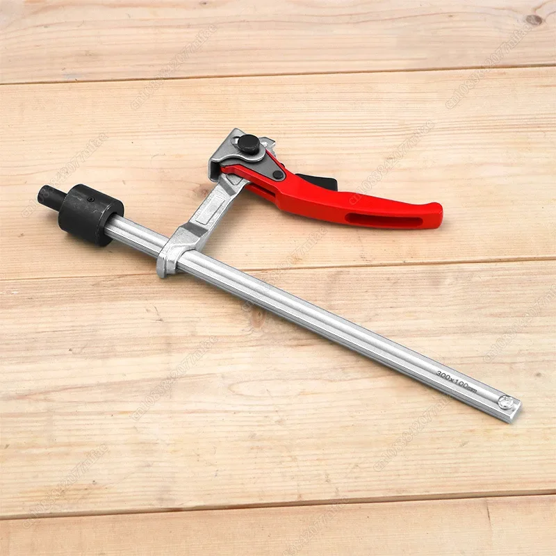 Desktop Quick Acting Hold Down Clamp 16/28mm Hole Tools Ratchet Woodworking Benches Fast Pressing Fixed Clamp Range 300*120mm