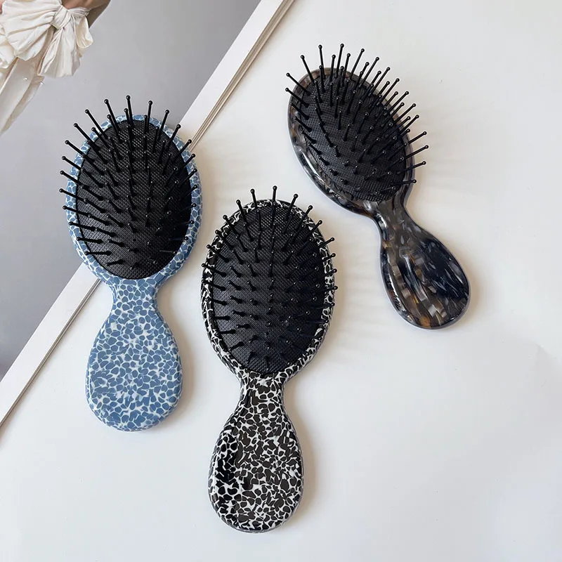 مشط وسادة هوائية لتدليك حمض الخليك ، مشط وسادة هوائية منزلي صغير محمول ومتعدد الأنماط مع مقبض بيضاوي للعناية بالشعر