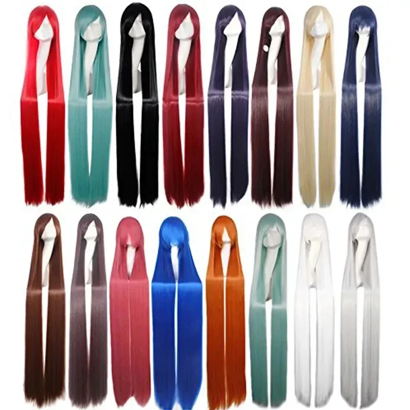 Universal Long Straight Heat Resistant Synthetic Hair Wig Women Cartoon Cosplay Wig Anime Costume Party Wigs Anime