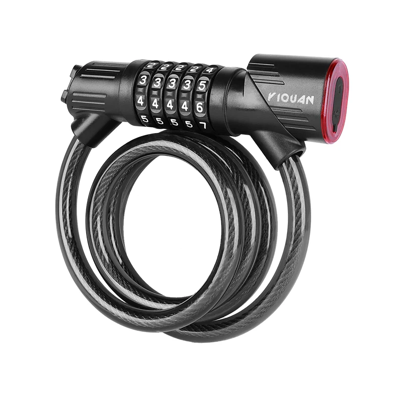 AliExpress Bicycle Lock Comes With Intelligent Light Sensing Charging Tail Lights Mountain Bikes Road Bikes Password Locks Anti-theft Locks