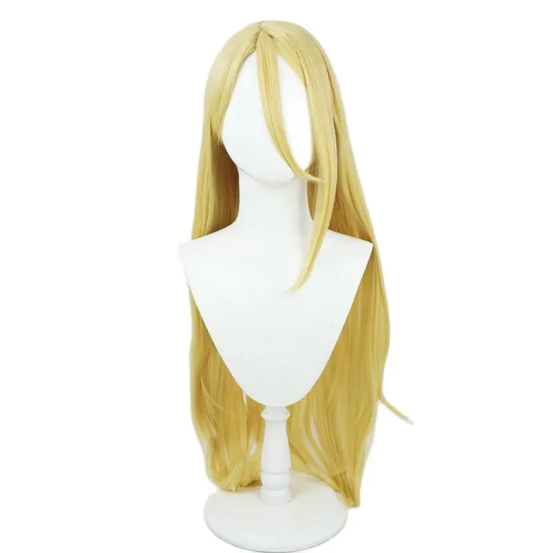 Anime Mobile Suit Gundam: the Witch from Mercury Cosplay Wig Shaddiq Zenelli 95cm long Golden Heat Resistant Men Wig