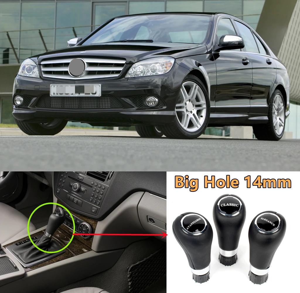 Automatic Transmission Gear Shift Knob With14MM Hole For Mercedes Benz W203 S203 CL203 W204 W207 A207 W209 W212