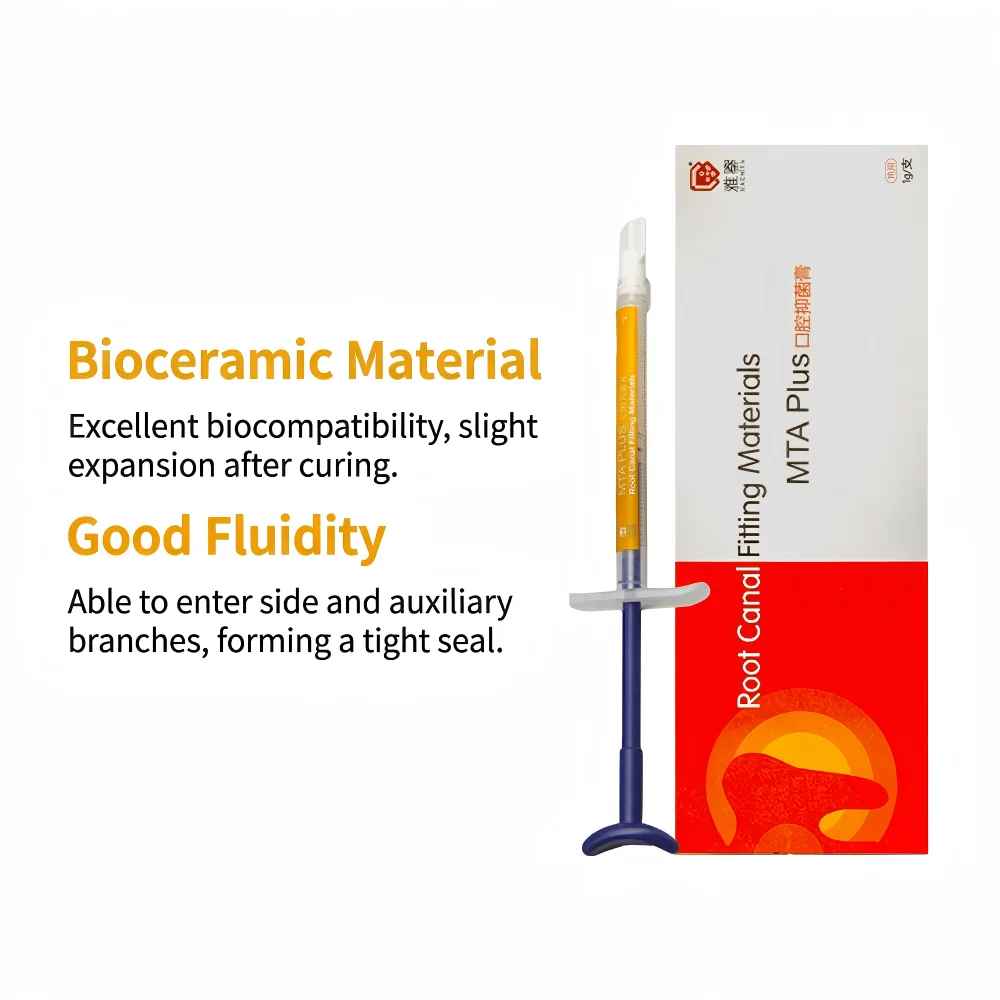 

Биокерамический материал для пломбирования корневых каналов GUANYA MTA Plus, антибактериальная инъекционная паста, высокорентгеноконтрастная и биорегенеративная, 1 г