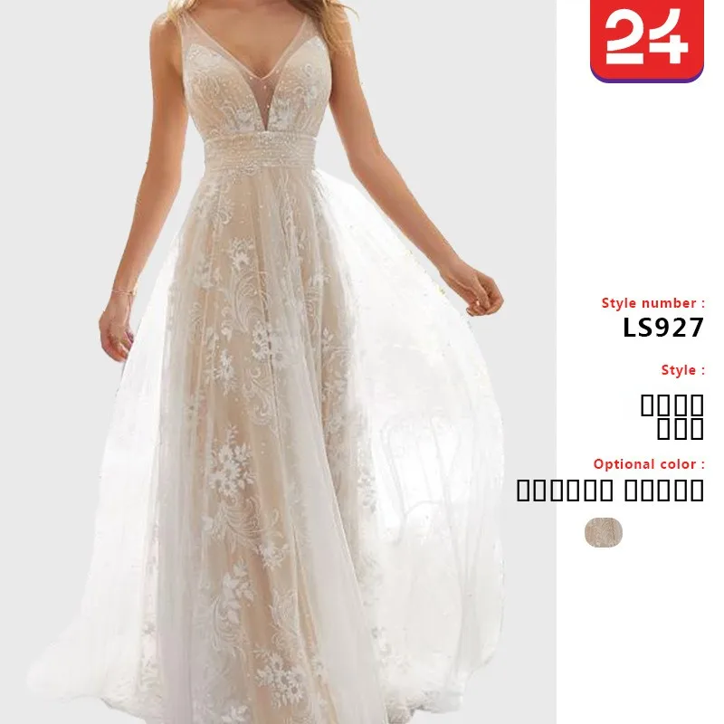 

Sexy V-ne Svel Lace Wedding Dr Long Evening Gown mid Waist Zipper Sle Polyester Fabric New 2025 Summer Collection