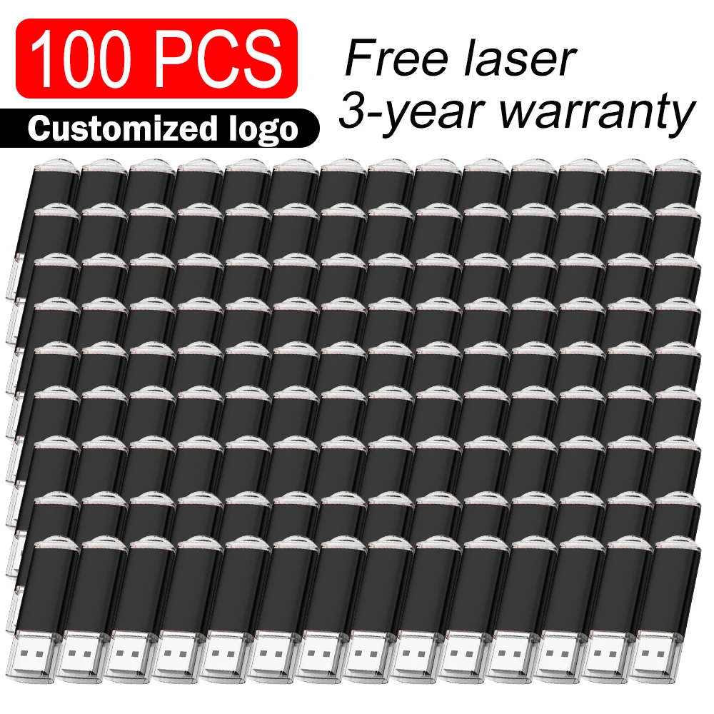 100PCS custom Flash Drive Pen Drive 1GB 2GB 16GB 32GB 64GB High Speed Usb Stick 2. 0 memoria stick memory Flash Drive Pendrive