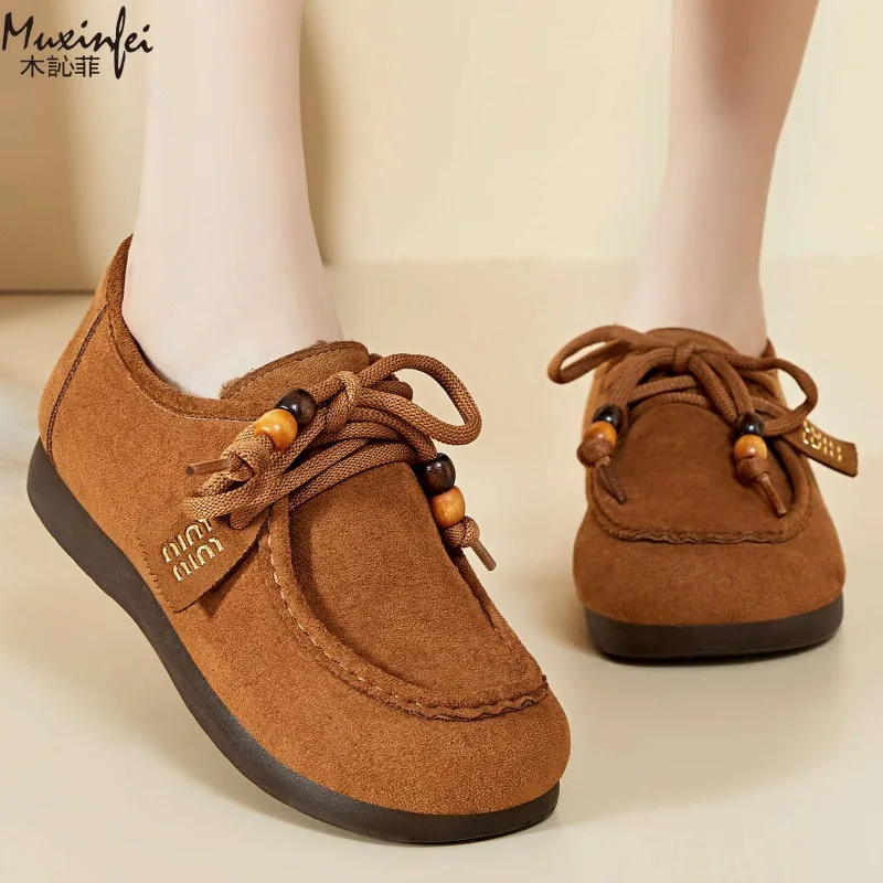 

Women's Winter Shoes Retro Lace Up Outdoor Casual Work Boots Fashionable Sports Shoes Warm Fur Lining Comfortable Women's Boots