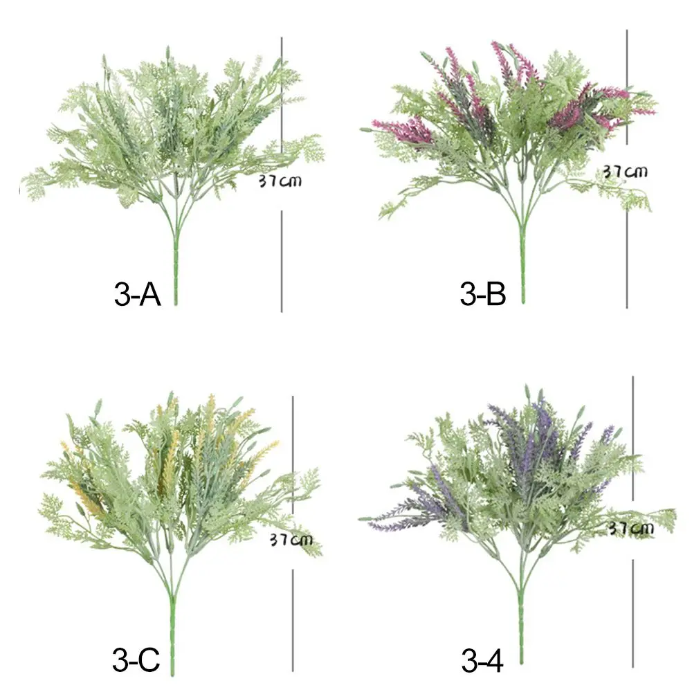 Floral Arrangement Shopwindow Ornament Artificial Lavender Flower Simulation Hyacinth Lifelike Fern Greenery Plants Wall