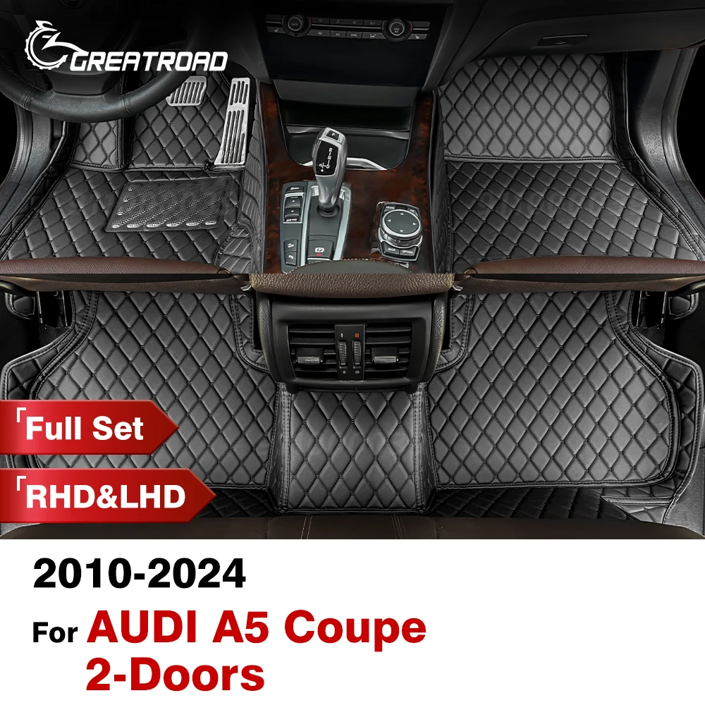 

Car floor mats for Audi A5 Coupe（2-Door）2010-2024 2023 2022 2021 2020 2019 18 Custom foot Pads carpet cover interior accessories