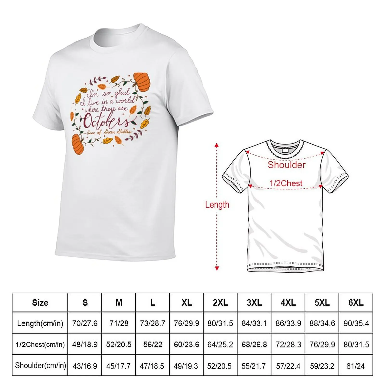 October | Fall | Autumn | Quote Typography T-Shirt plus size tops football t shirt mens designer clothes