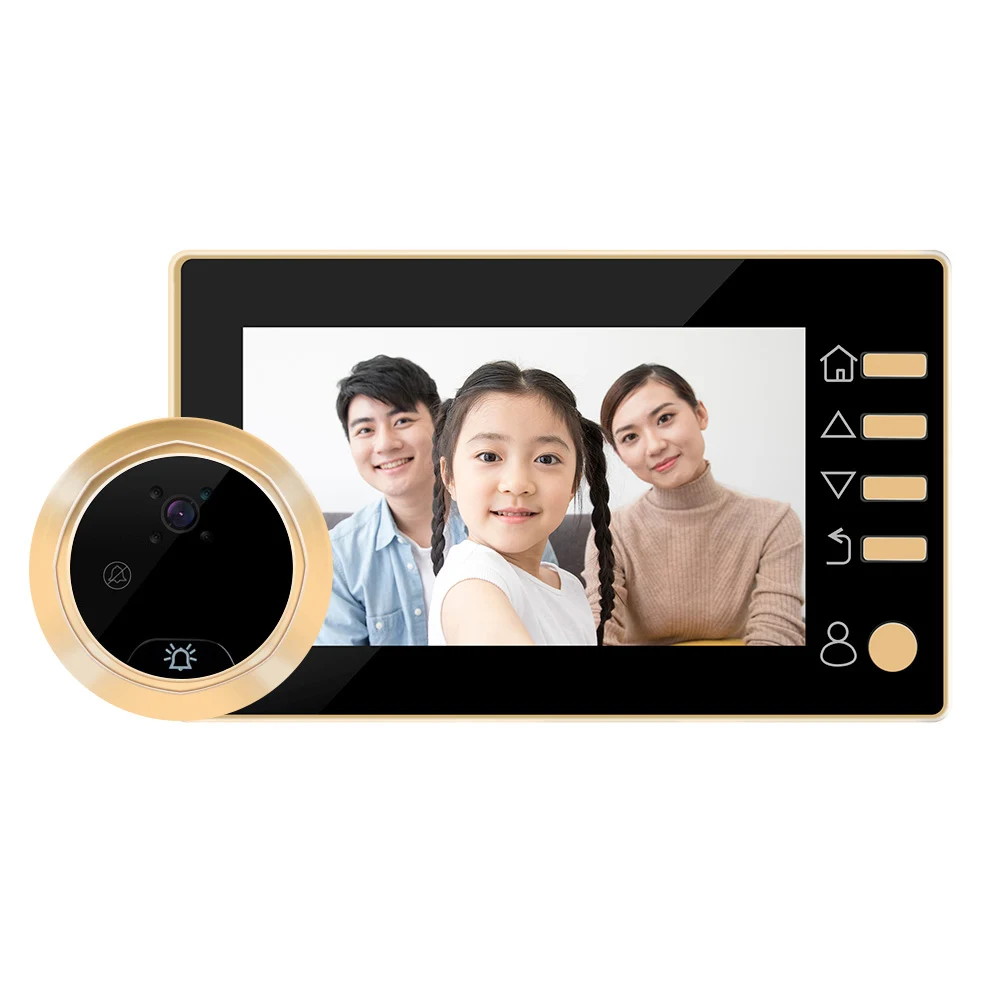 4.3 inch Wide Angle Video Doorbell Monitor Digital Peephole Photo Door Viewer Day and Night Camera Security Voice Record