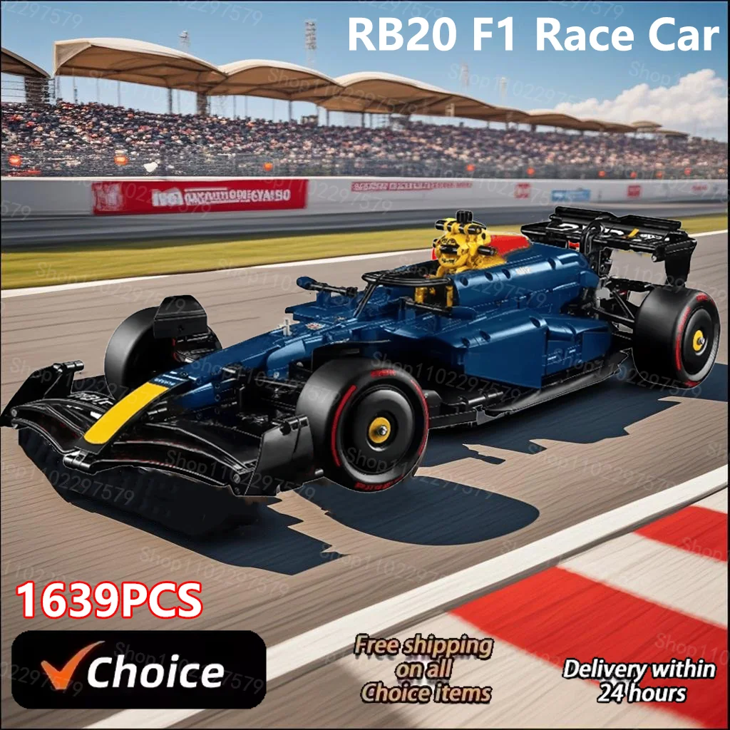 1361-1432-1639-1642-個-1-8-テクニカル-42206-42207-パフォーマンス-f1-sf24-rb20-レースカー-moc-ビルディングブロックキットモデルカーのおもちゃギフト