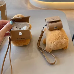 Plush cartoon Case for AirPods 4 Airpod 1 2 3 Pro Pro2 Bluetooth Earbuds Charging Box Protective Earphone Case Cover 