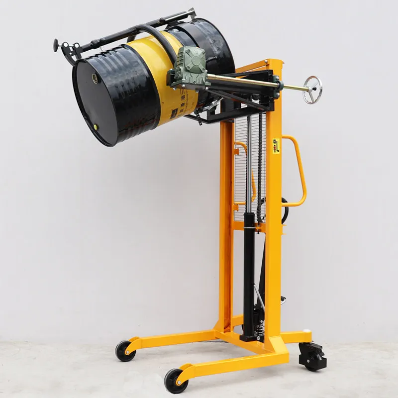 Hydraulic Weighing Oil Drum Handling Stacker Eagle-beak Type 55 Gallon Steel Drum 1500mm Lifting Height