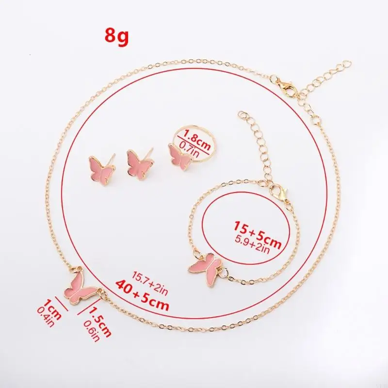 4pcs Butterfly Pendate Collece с браслетными для серьс