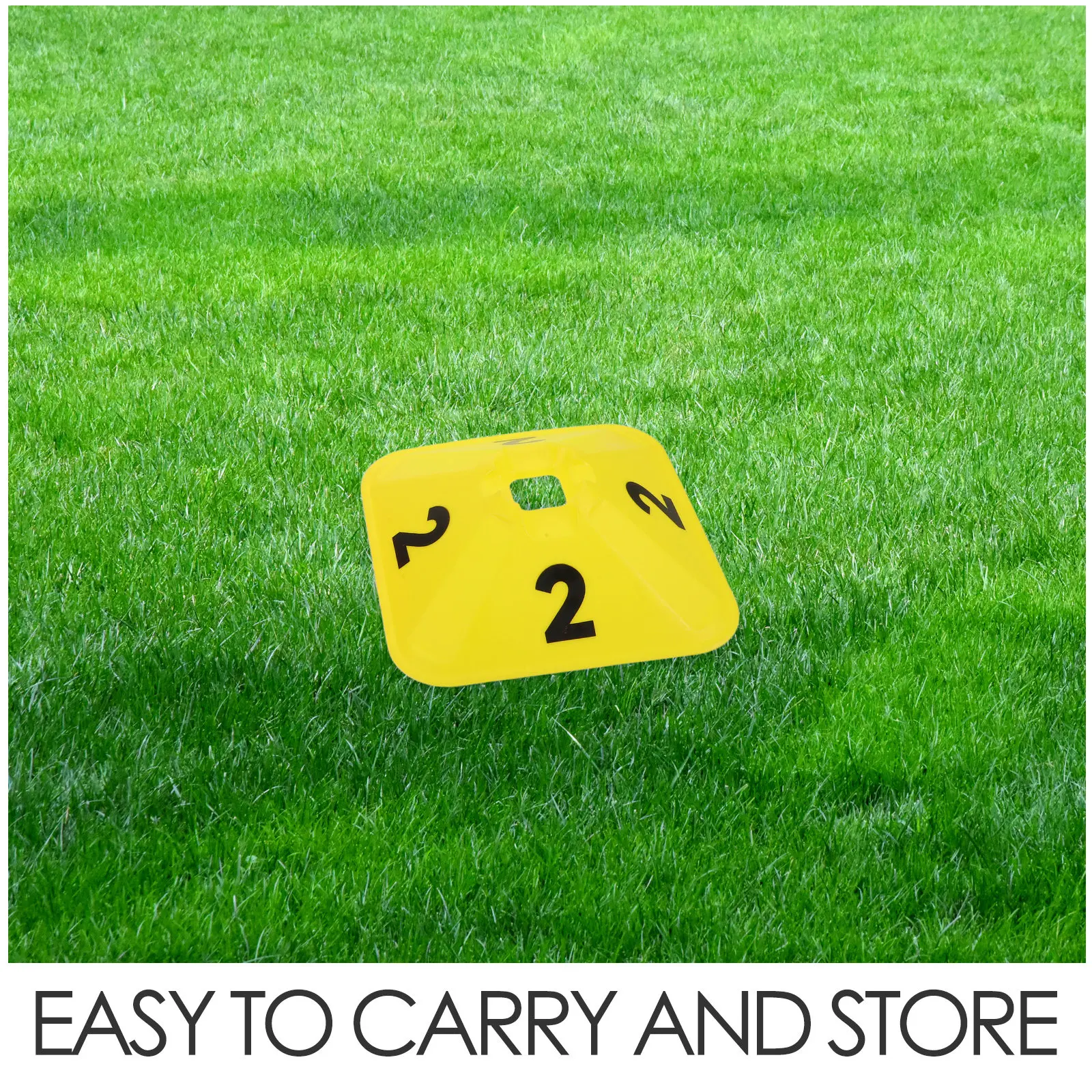 10Pcs Lightweight Portable Square Flower-Edged Numbered Disc Markers for Soccer Basketball Training Sports Drills Indoor Outdoor