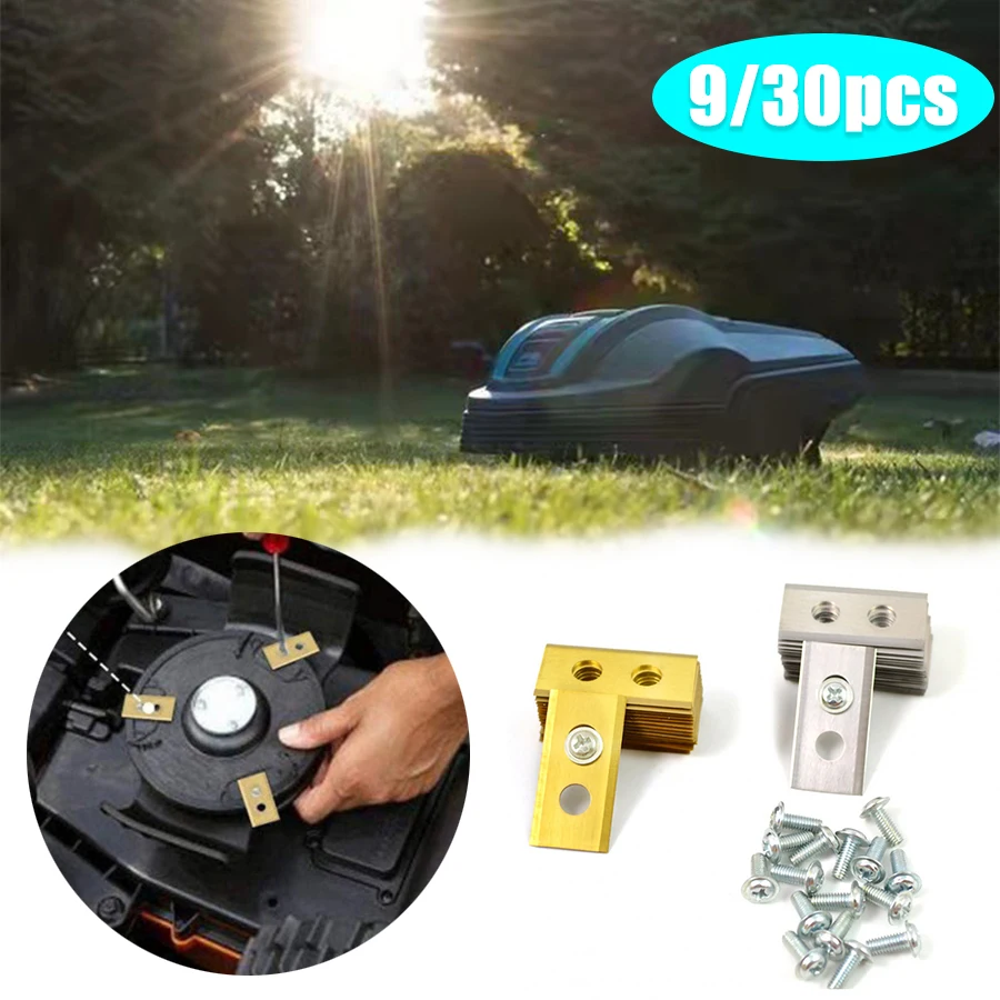 9/30pcs Lawn Mower Blades Lawn Robot Blade Lawn Mower With Screw Replacement For Worx Landroid Robot Mower Gardening Tool Parts