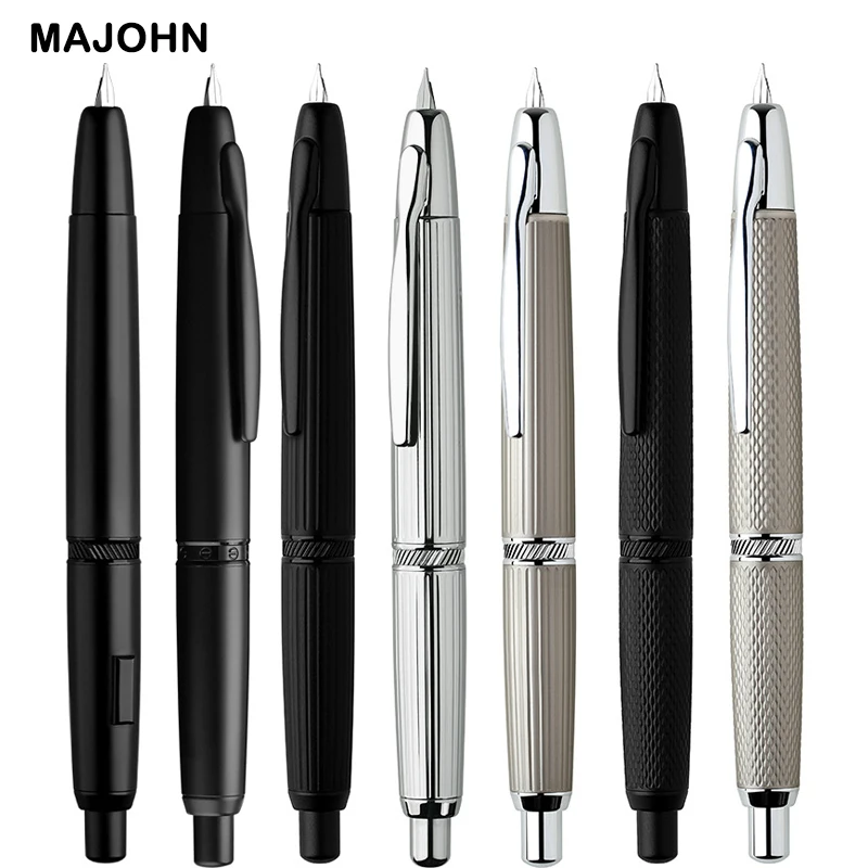 

Перовая ручка Majohn A1 с рисунком рыбьей чешуи, наконечники EF, чернильные ручки для письма, офиса, школьные принадлежности, подарочные ручки