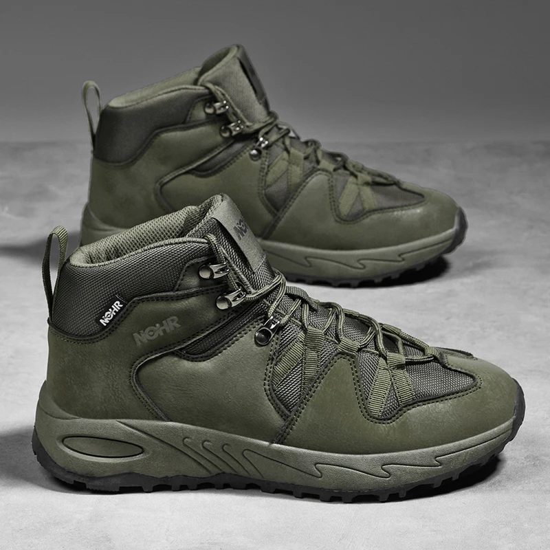 

Men‘s High-top Hiking Boots Waterproof Outdoor Sneakers Lace-up City Trekking Shoes Mountain Climbing Wading Casual Shoes Male