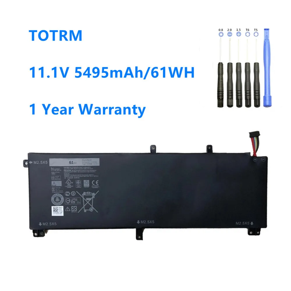 T0trm Laptop Batterij Voor Dell Xps 15 9530 Precisie M3800 Totrm H 76mv 7d1wj 11.1V 61wh