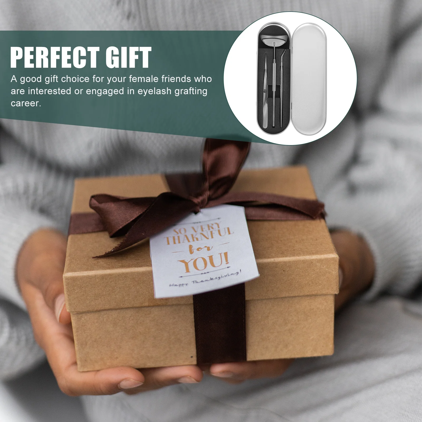 1Set Vrouwen Wimper Beauty Tool Set Precisie Vervaardigd Pincet Hd Spiegel Lash Pick-Up Stok Ideaal Cadeau voor Lash Technici