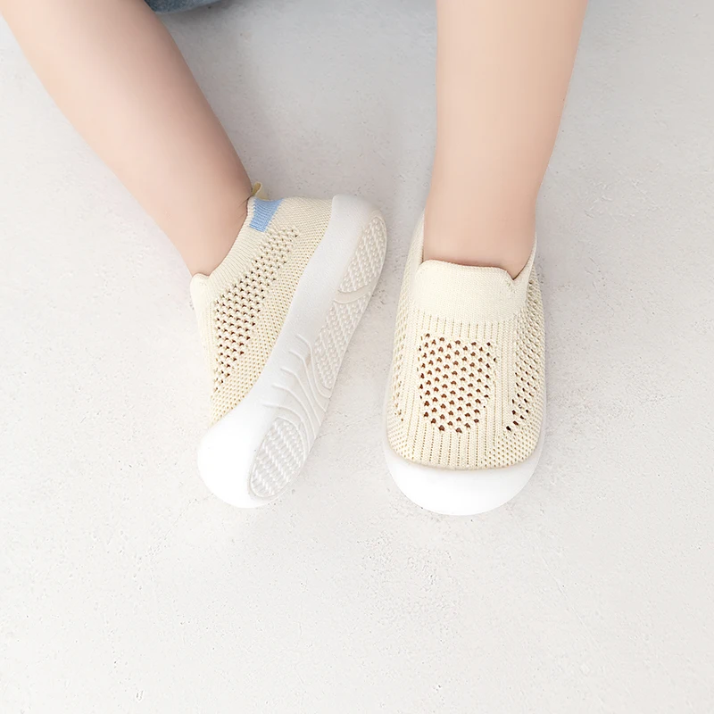 Casual Solid Color Slip On Woven Shoes For Baby Boys, Breathable Lightweight Walking Shoes For Spring And Summer