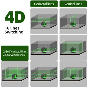 Nível Laser Profissional, Horizontal e Vertical, Nível Laser 4D, 8 12 16 Linhas, 360 Graus 8 principais vendas nivel a laser de 12 linhas - №3
