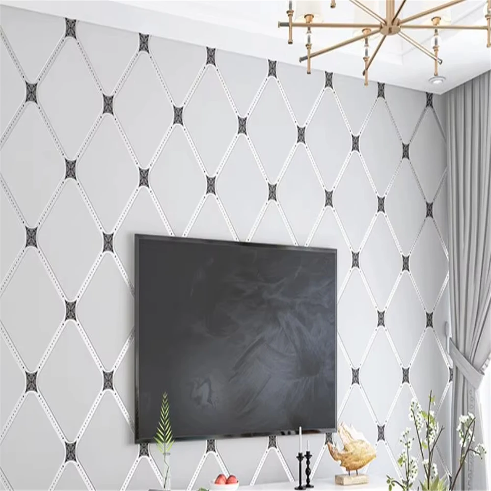 beibehang papel de parede 3D Wallpaper bedroom wallpapers for living room modern minimalist European luxury TV background roll