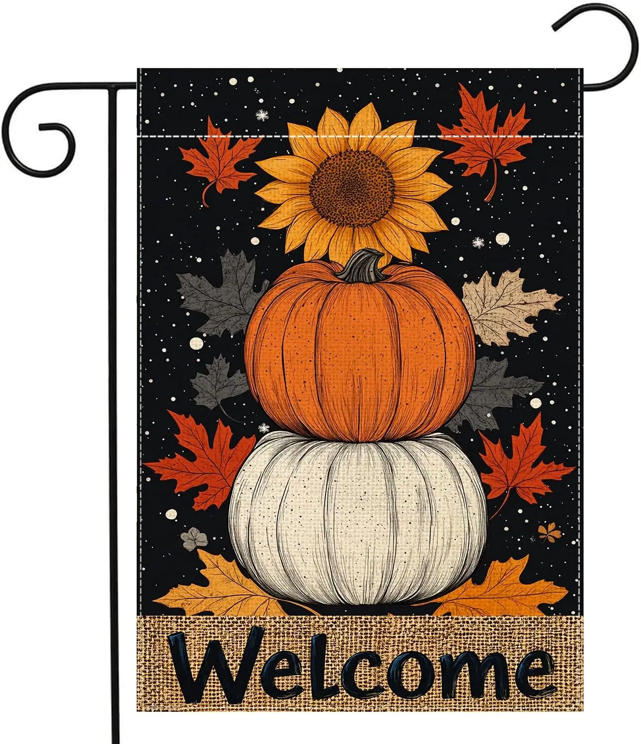 Fall Pumpkin Garden Flag 12x18 Inch Double Sided Thanksgiving Yard Decor | Seasonal Fall Design, Durable Outdoor Material, F llp