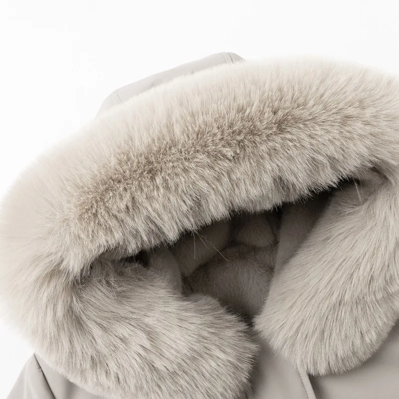 2026 New Double-sided Wear Parkas Women's Winter Fleece Cotton-padded Jacket X-long Overcoat Faux Mink Fur Thicken Hooded Coats