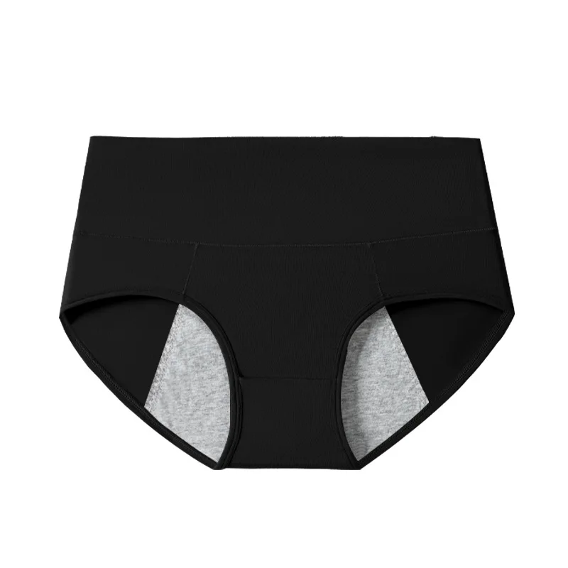 3pcs Plus Size Women Period Underwear Breathable Stretch Cotton Wide Rear Crotch Night Anti Leak No Roll Edge Menstrual Briefs - view 6