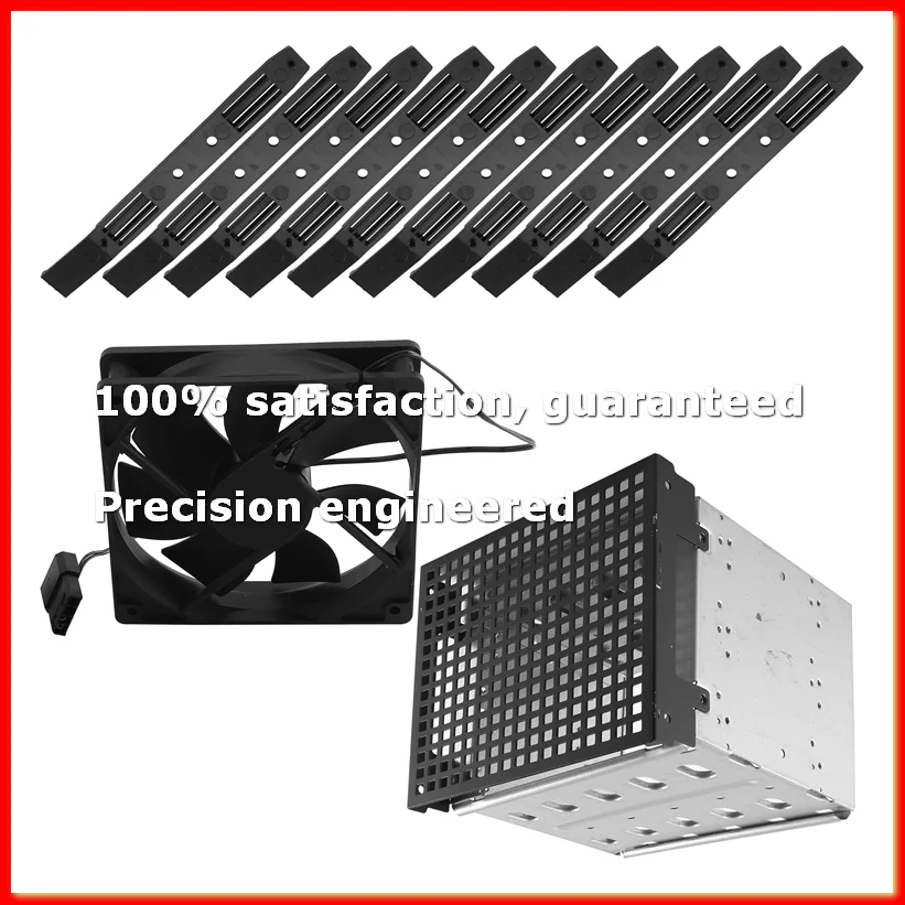 

Storage Expansion Hard Drive Cage DIY Hard Drive Disk Cage Rack 5.25 Inch to 5X 3.5Inch Bracket with 12cm Fan-A22U