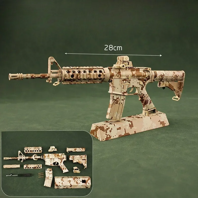 In The Autumn of 2024, 1:3M4A1 Alloy Jewelry Toy Gun Can\'t Launch The Detachable Desert Gun Model M416 Boy Gift.