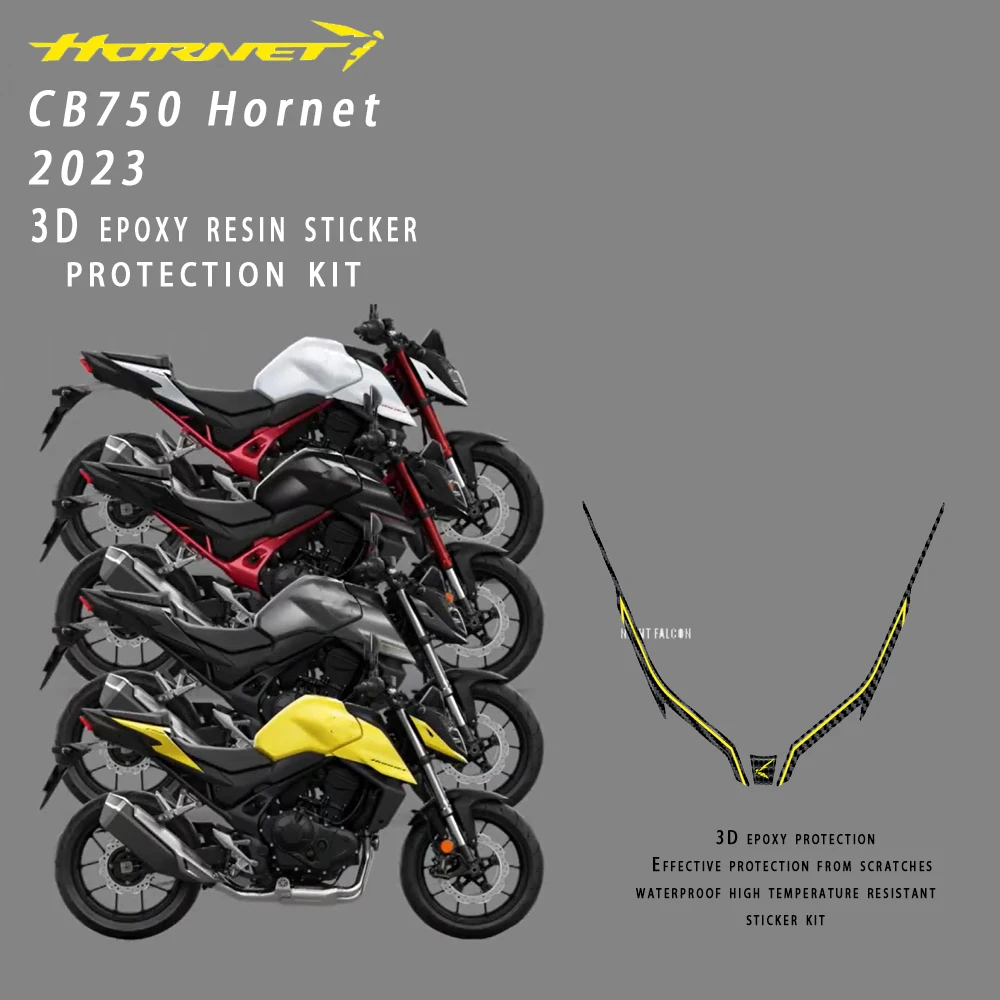 2023 hornet cb750 Motorcycle accessories 3D Epoxy Resin Sticker front nose Protection Kit For Honda CB750 CB 750 Hornet 2023 -