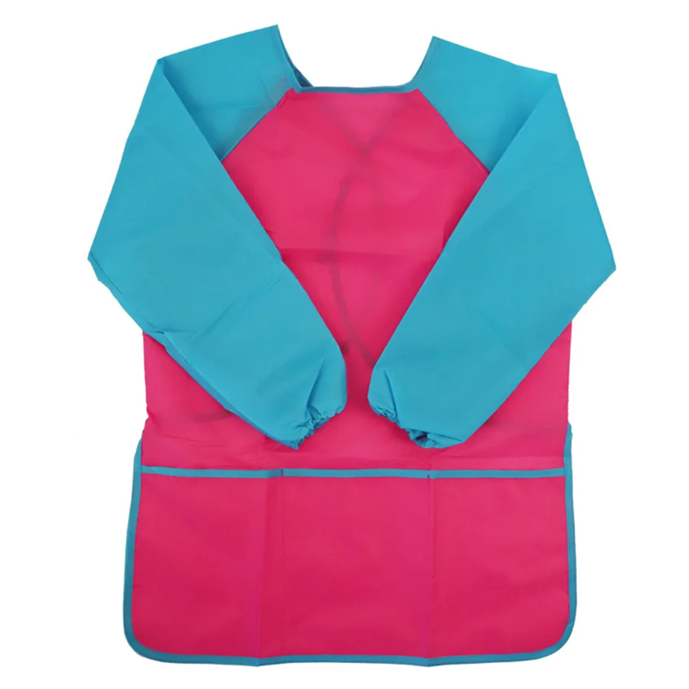 

2pcs Painting Art Apron Waterproof Long Sleeved Smock Machine Washable Dirt Resistant Kindergarten Clothing Protection Size